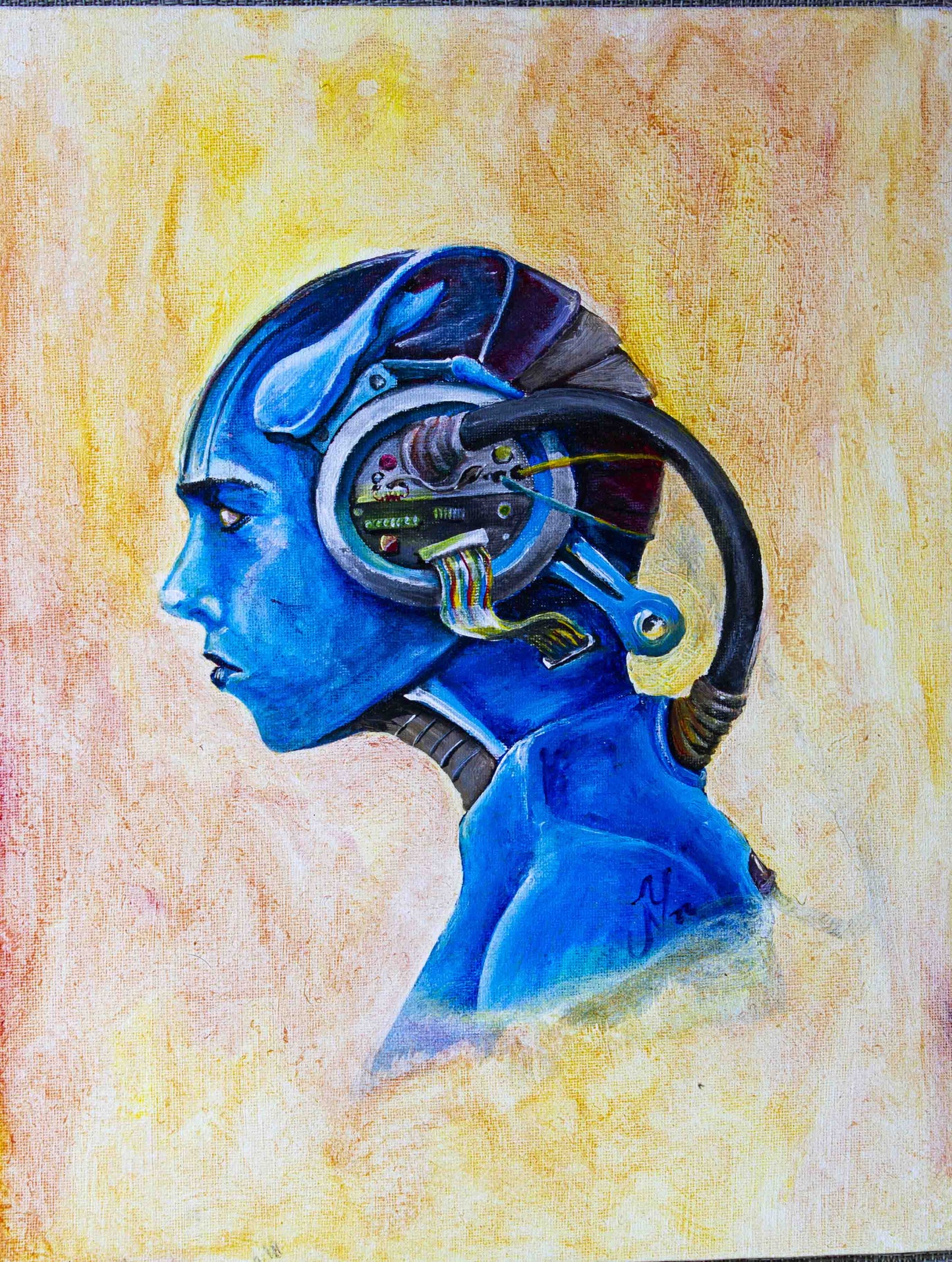 "Bio Blue" prison art original art Joseph Yasurek