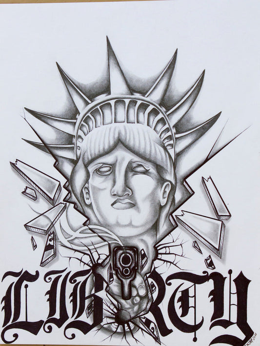"Freedom" - Esteban Gonzales prison art original art Esteban Gonzales 