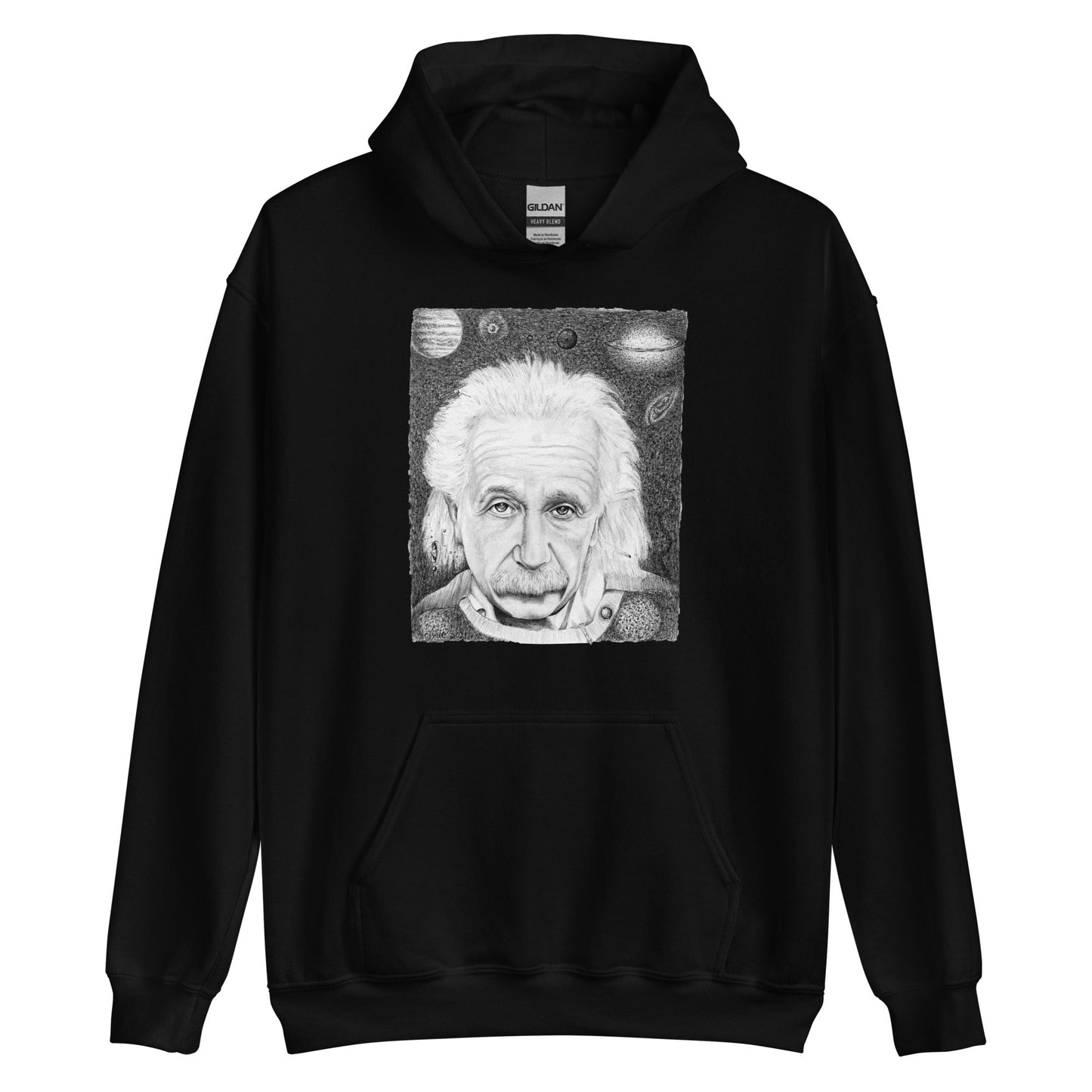 "Einstein" prison art Print on Demand Clyde S. Thompson Hoodie Small