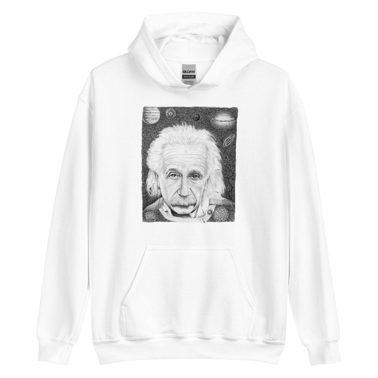 "Einstein" prison art Print on Demand Clyde S. Thompson Hoodie Small
