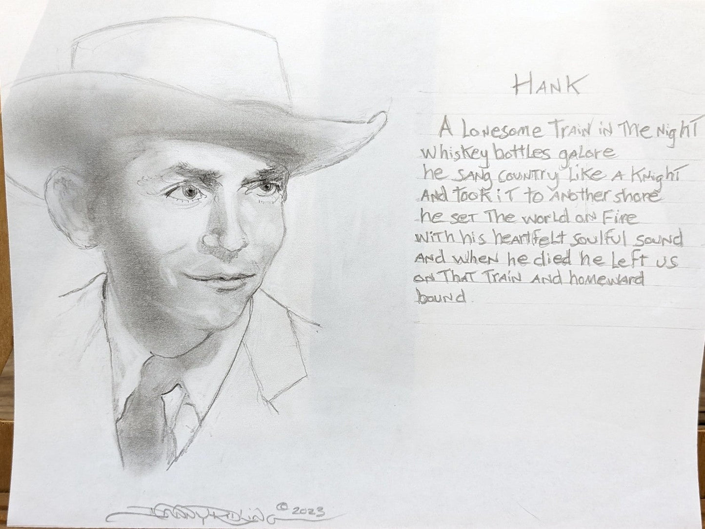 "Hank" Original Prison Art fine prison art original art Danny Ridling 