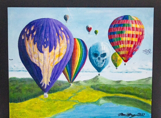 "Hot Air Ballon study for Mural" Original Prison Art fine prison art original art Jack Steward 