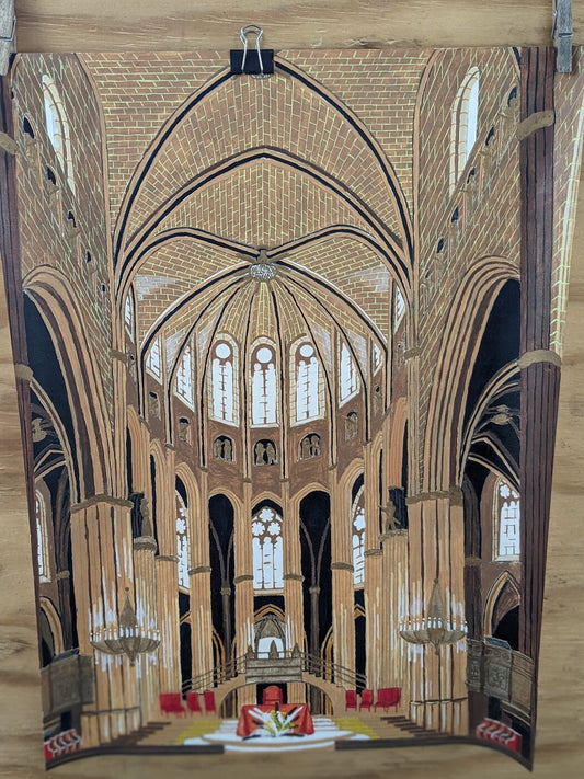 "Girona Cathedral (Spain)" Original Prison Art fine prison art original art John White Eagle Anthony 