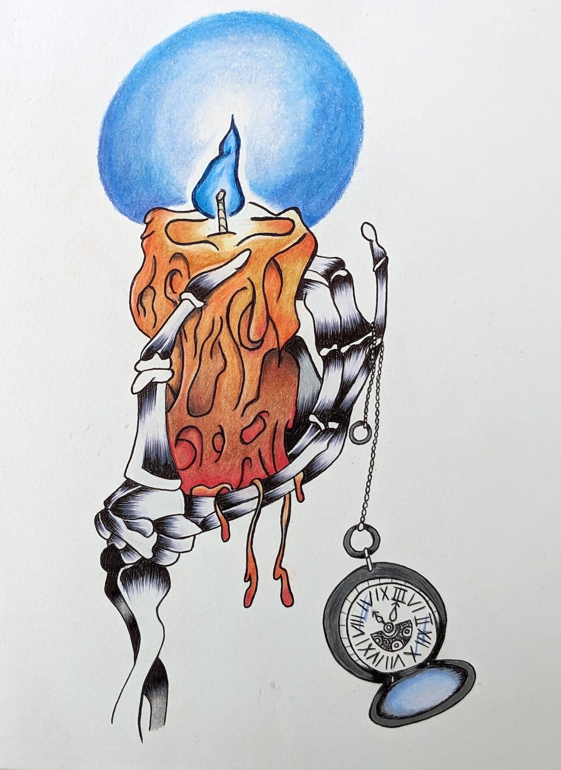 "Burning Time" Original Prison Art fine prison art original art Scott Faulkner 