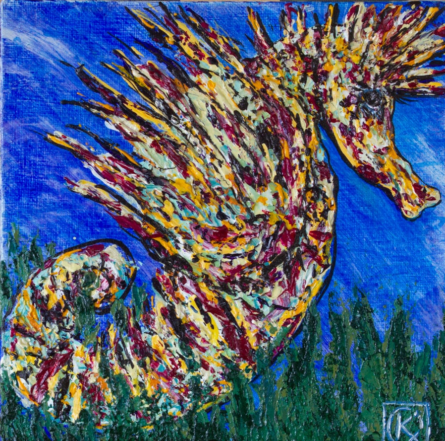 "Pegasus del Mar" Original Prison Art fine prison art original art Kit Brixton 