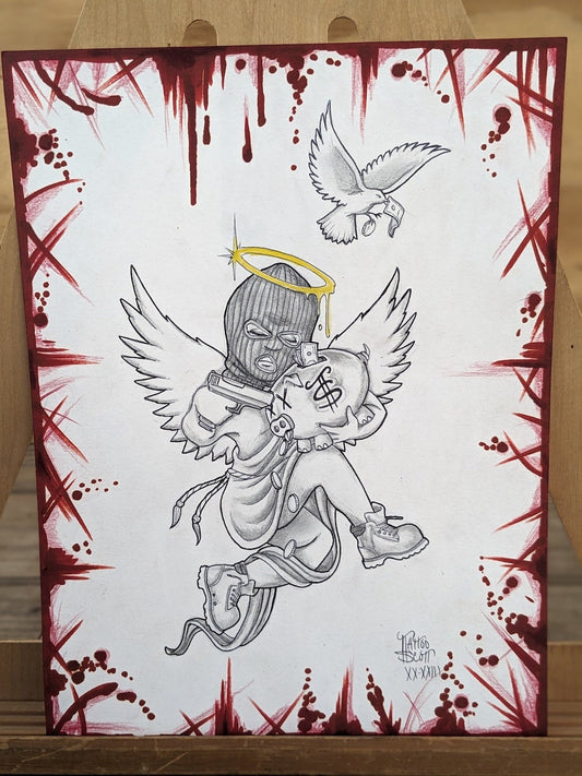 "An Angel Names Robbin" Original Prison Art fine prison art original art Scott McCleery 