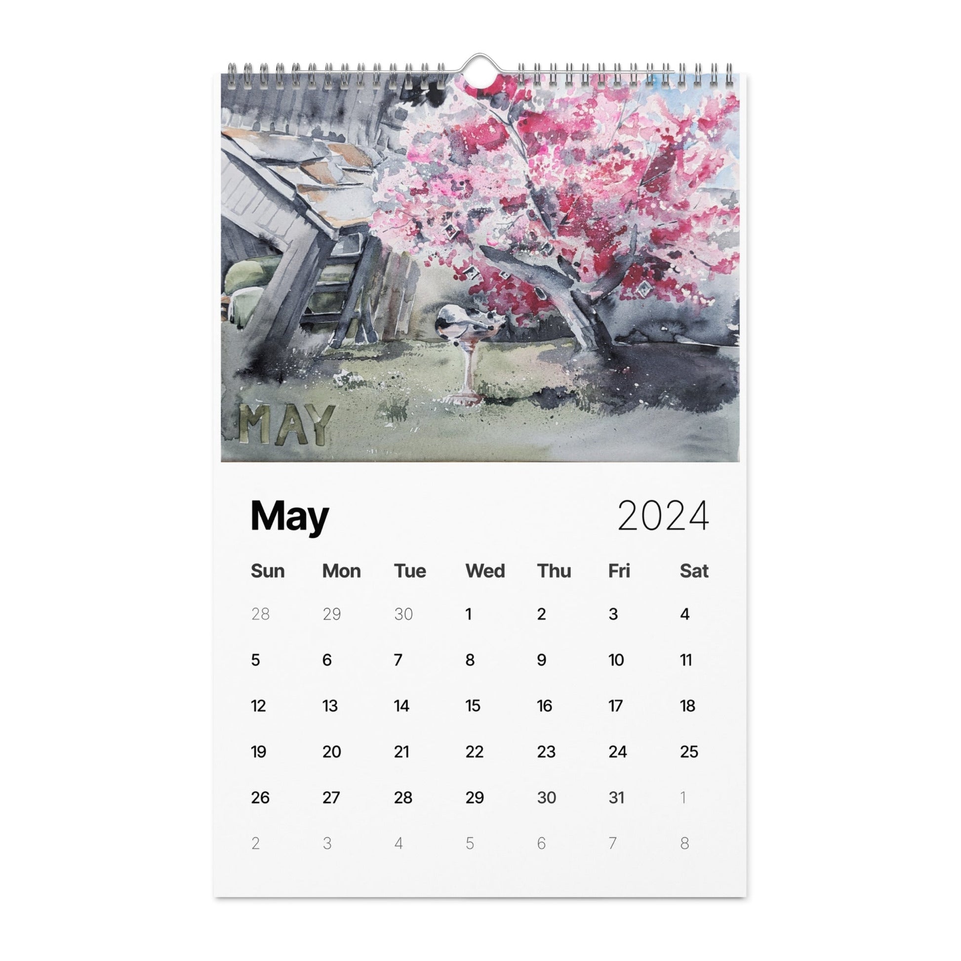 2024 Calendar in Watercolors by Allen Hudson fine prison art Print on Demand Allen Hudson 