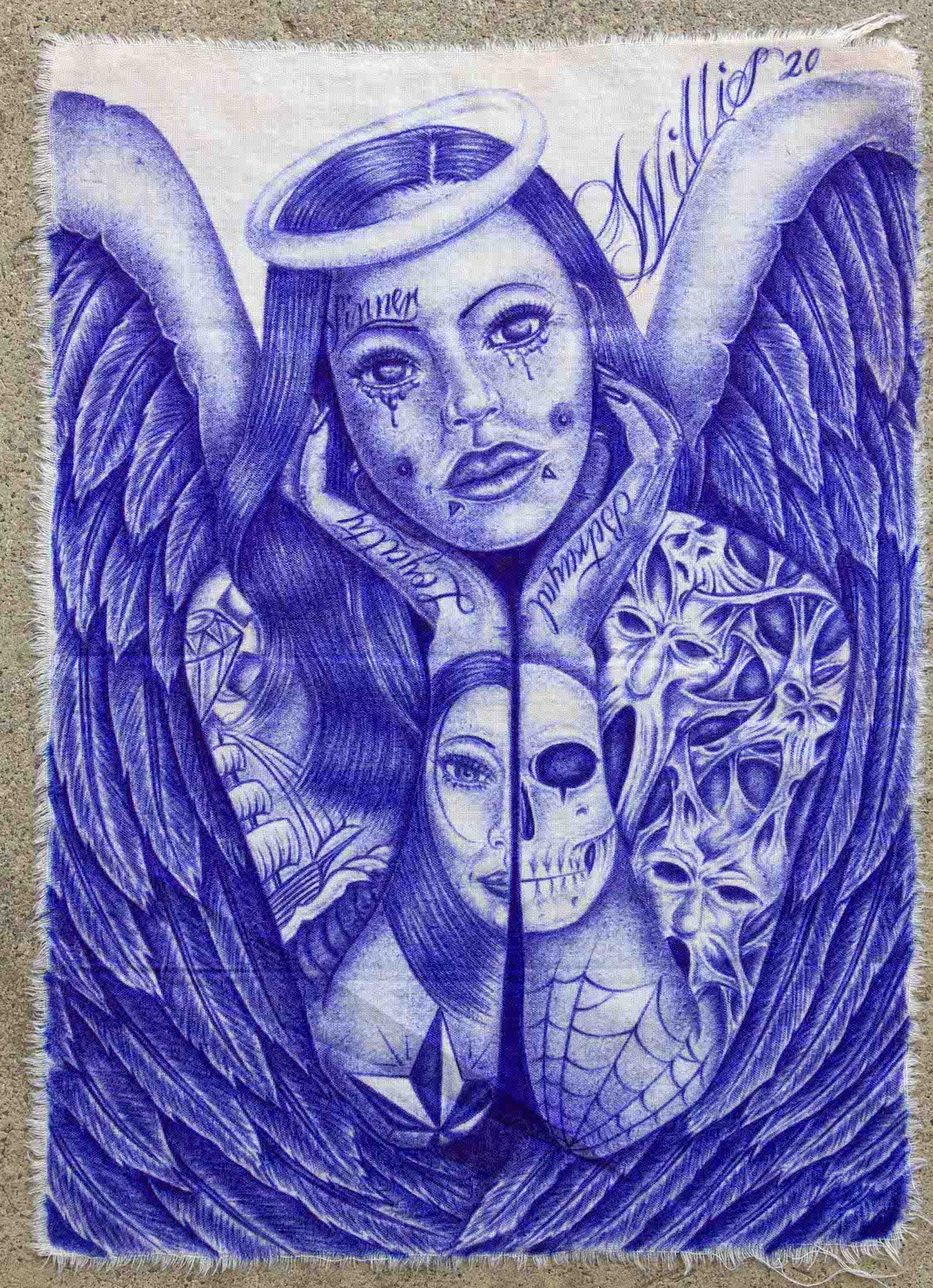 "My Angel" prison art original art Joshua Willis 