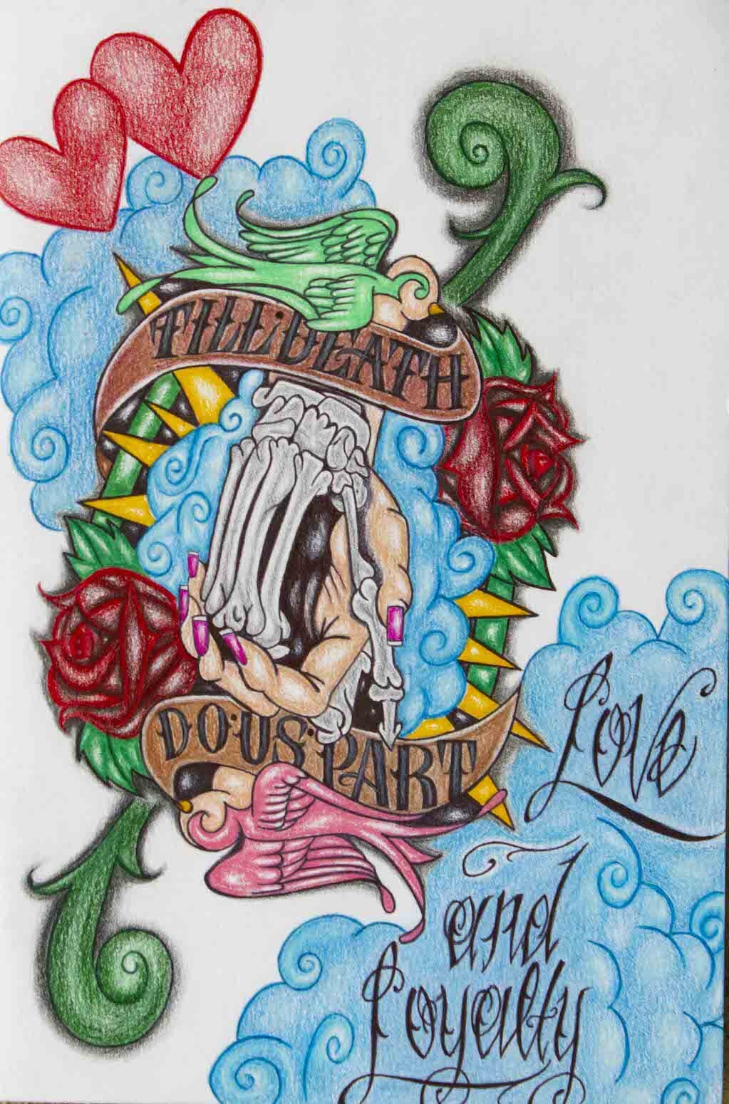 "Eternal love" prison art original art Luis Melgoza 