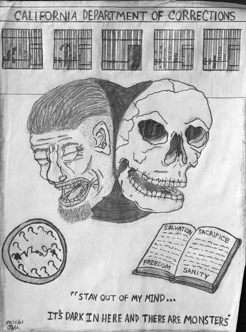 "Twins of torment" - Austin Ulshafer prison art original art Austin Ulshafer 