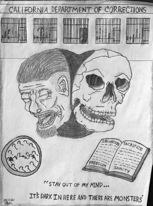 "Twins of torment" - Austin Ulshafer prison art original art Austin Ulshafer 