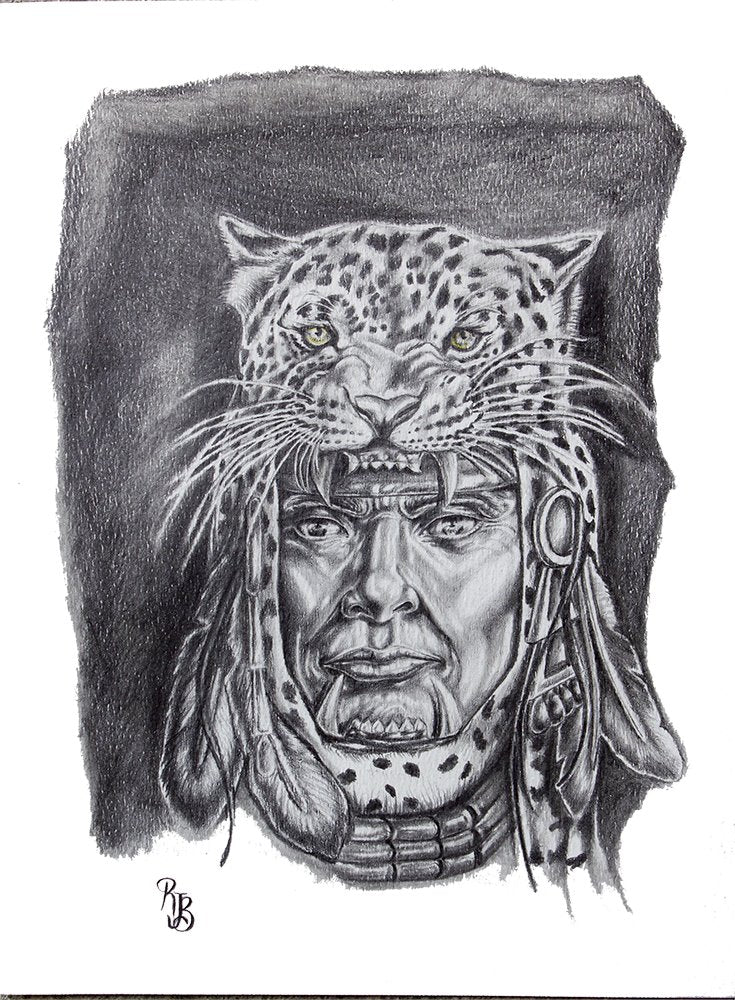 "Jaguar Knight" prison art Print on Demand Ralph John Bermudez 