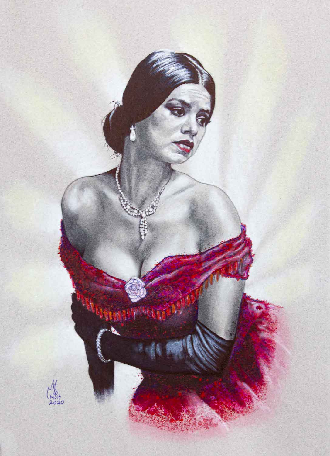 "Señorita" - Jeremy Moss prison art original art Jeremy Moss 