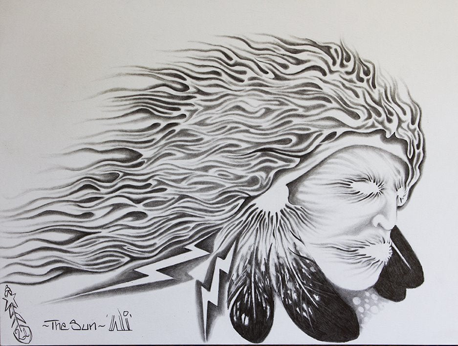 "Wi / The Sun" - Bruce Tso prison art original art Bruce Tso 
