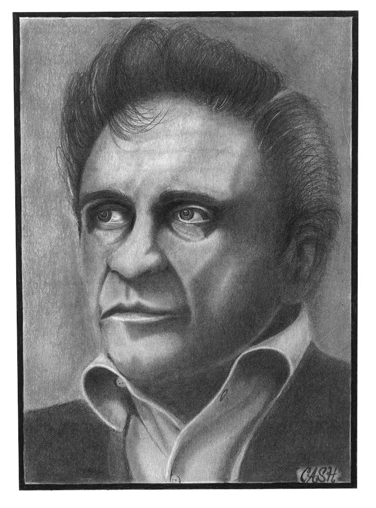 "Johnny Cash" prison art Print on Demand Christopher Sullivan 
