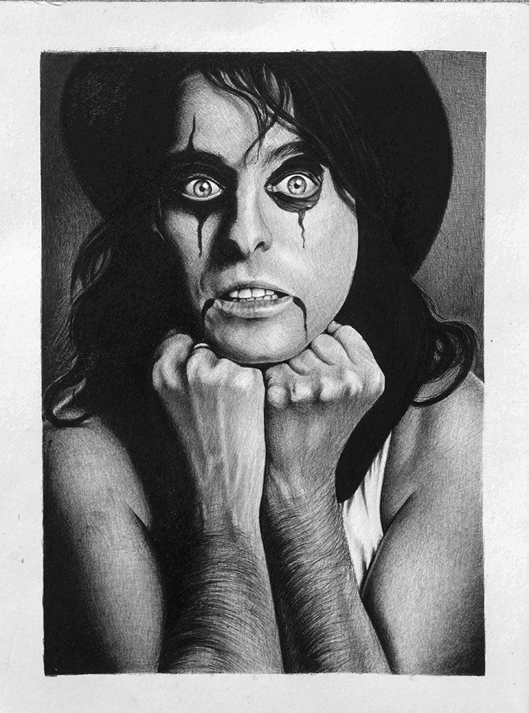 Limited Edition on Aluminium Panel - The Exile prison art Print on Demand The Exile Alice Cooper 