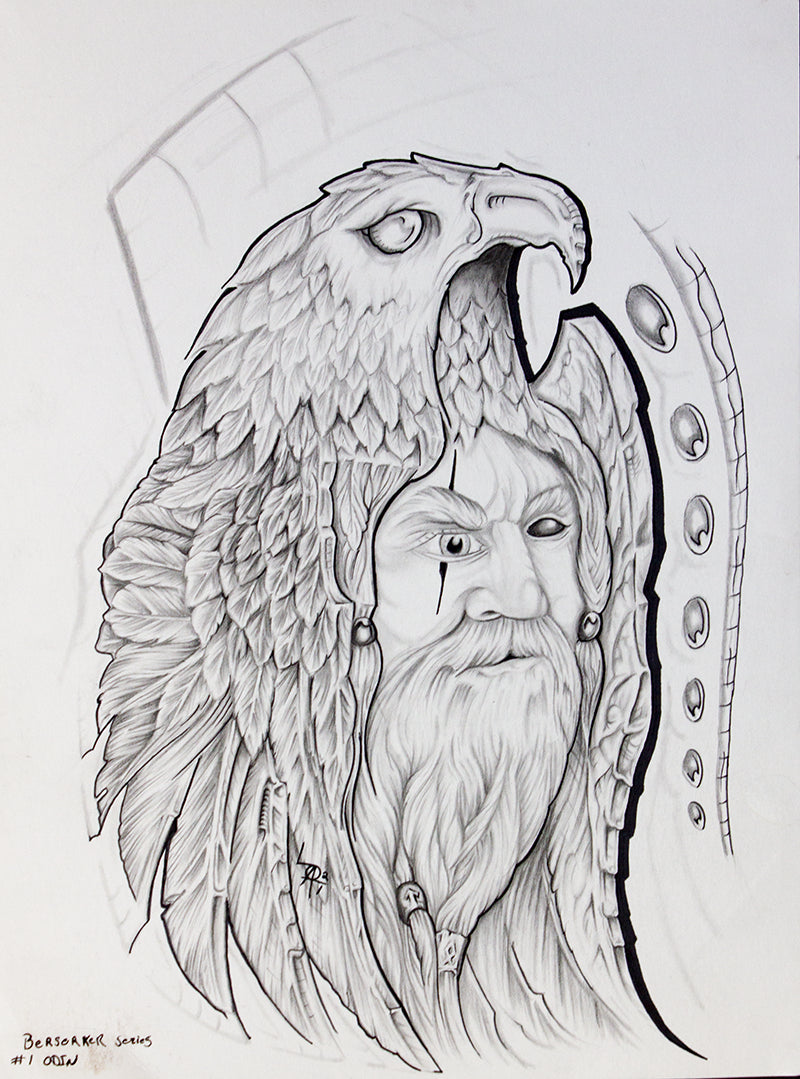 "Fantasy viking warrior" - Scott Ames prison art original art Scott Ames 