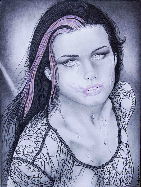 "Violet tears" - Westley Ybarra prison art original art Westley Ybarra 