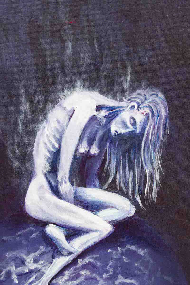 Naked prison art original art Joseph Yasurek 