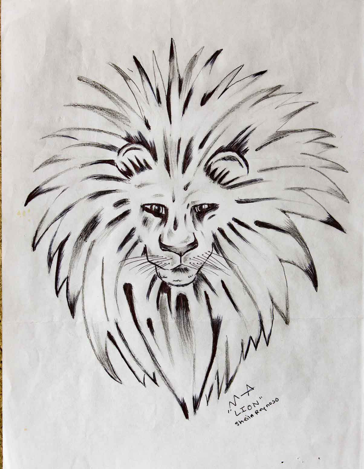 "Lion" prison art original art Sheila Reynoso 