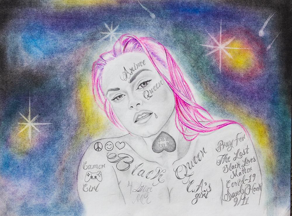 "Galaxy Girl" prison art Print on Demand Cortez Dixon 