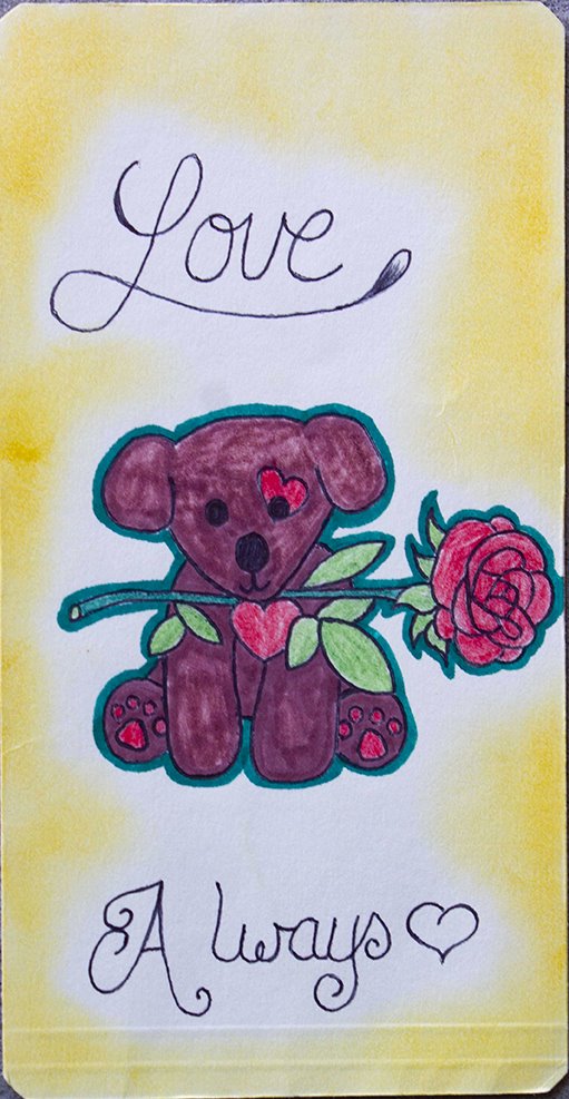 "Dog with rose" - John Coffey prison art original art John Coffey 