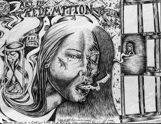 "Girl face / redemption " - Nicholas Cahill-Lane prison art original art Nicholas Cahill-Lane 