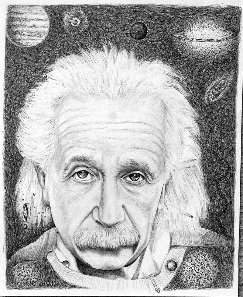 "Einstein" - Clyde S. Thompson prison art original art Clyde S. Thompson 