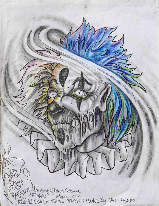 "Clown" - Shawn Osborne prison art original art Shawn Osborne 