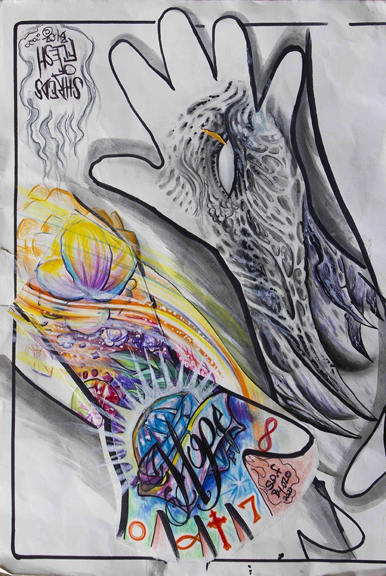 "Tattoo Sleeve #4" - Shawn Osborne prison art original art Shawn Osborne 