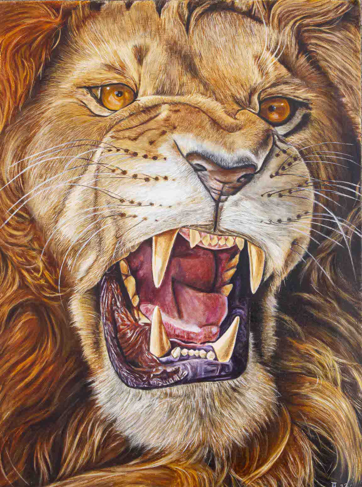 "Hear me roar" prison art original art Armando Soto 