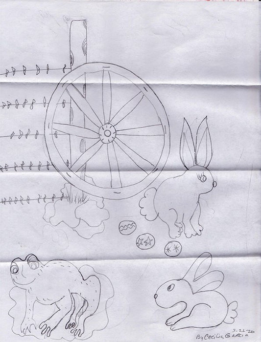 "An Easter drawing for the kids" - Cecilia Garcia prison art original art Cecilia Garcia 