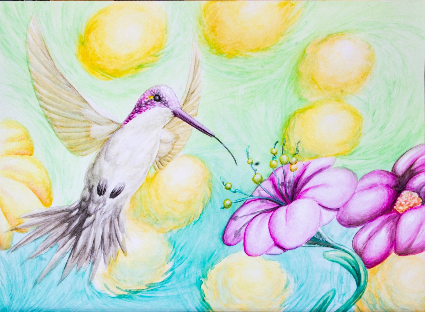 Hummingbird #1 fine prison art original art Lucas Salmon 