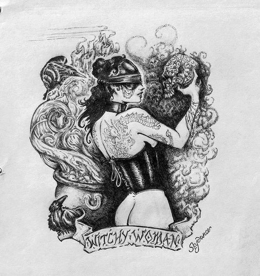 "Witchy woman" - Skydance MacMahon prison art original art Skydance MacMahon 
