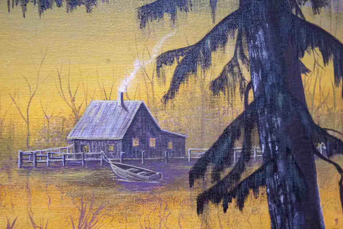 "Morning in the Swamp" prison art original art David Richards 