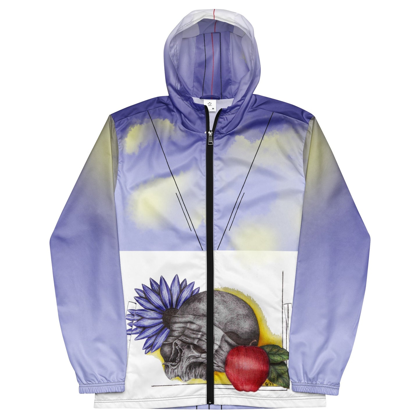 Incarcerated artist X Art for Redemption | Collaboration Special Windbreaker prison art Print on Demand Art for Redemption Purple Skull Fever Men