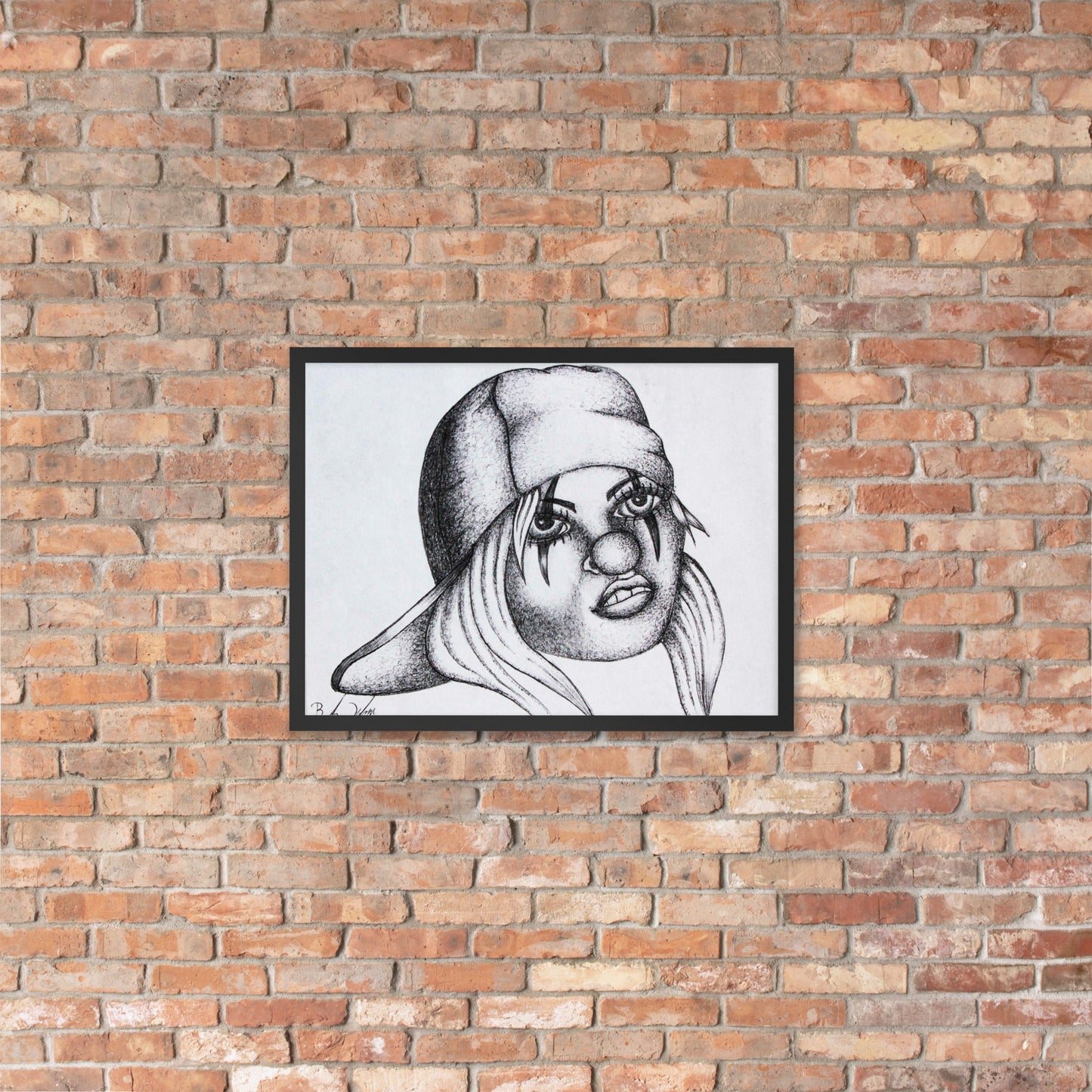 "Clown girl" prison art Print on Demand Brandon Kleppe 