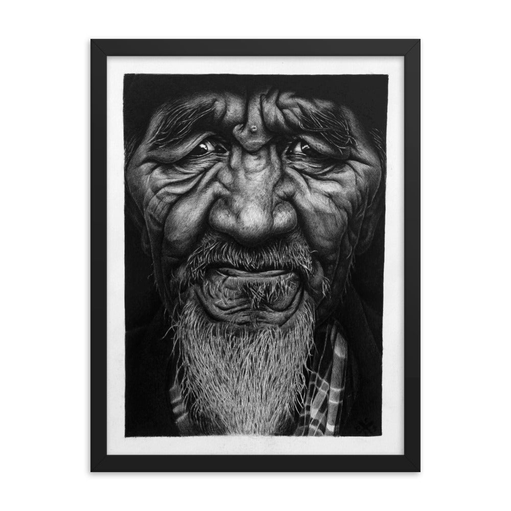 "Windows to the soul" prison art Print on Demand The Exile Framed Print Small