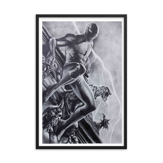 "Spiderman" prison art Print on Demand Jason Rivera Framed Print Small