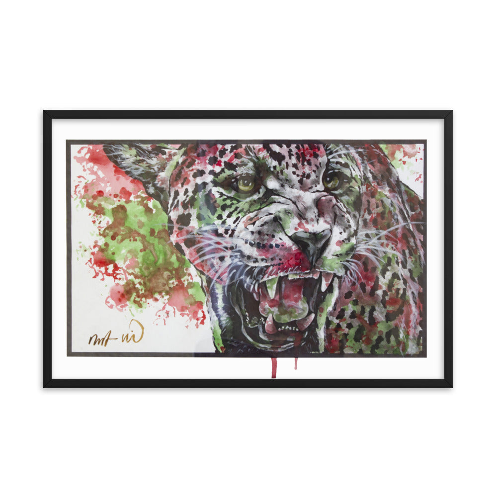 "Jaguar" prison art Print on Demand Albert Valerio Framed Print Small