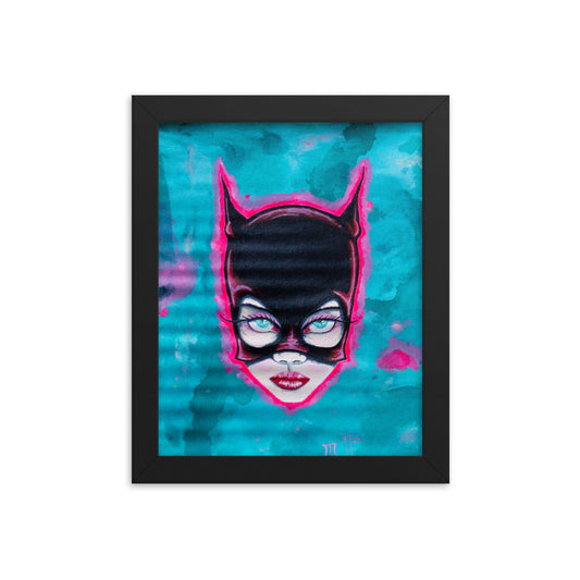 "Catwoman" prison art Print on Demand Michael Cannon Framed Print Small