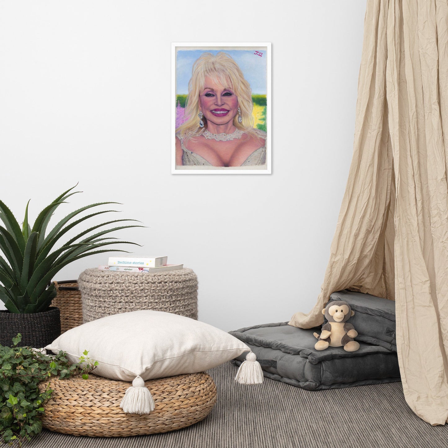 "Dolly Parton" prison art Print on Demand Joey Owens Framed Print Large