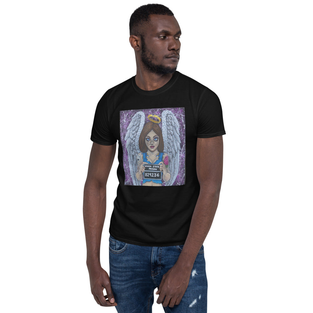 "Bad angel" prison art Print on Demand Charles Reed Walters Short Sleeves T-Shirt Small