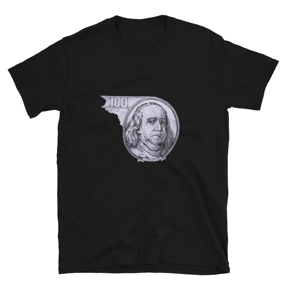 "Ben Franklin 100" prison art Print on Demand Skydance MacMahon Short Sleeves T-Shirt Small