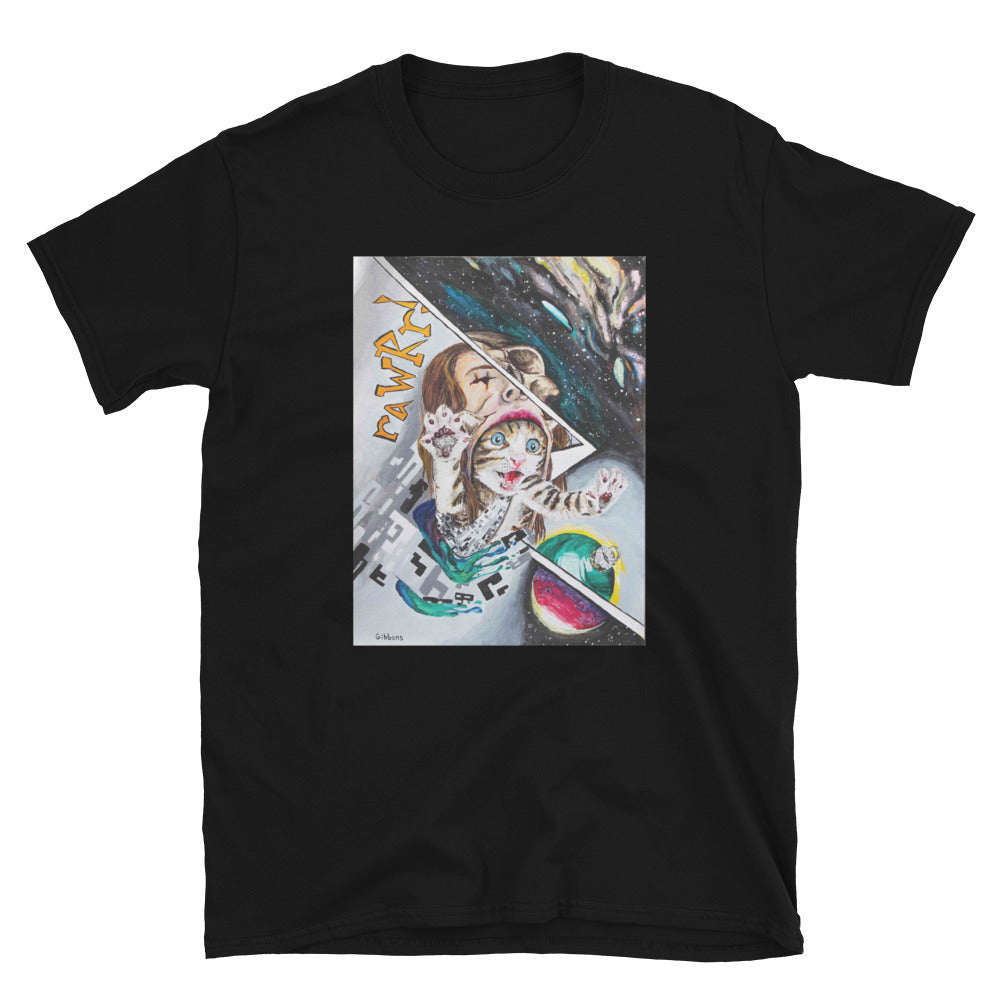 "Catnoise Huntress" prison art Print on Demand Marc Daniel Gibbons Short Sleeves T-Shirt Small