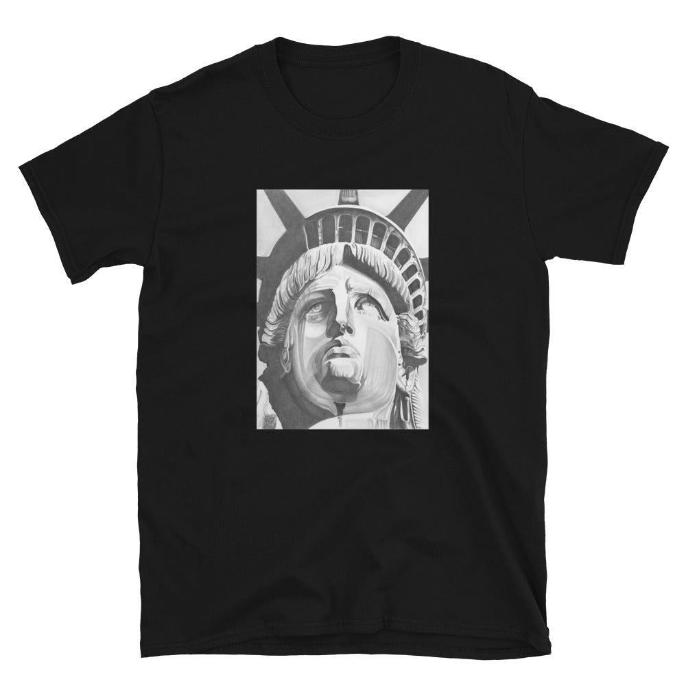 "Miss Liberty" prison art Print on Demand Corey Dean Wagner Short Sleeves T-Shirt Small