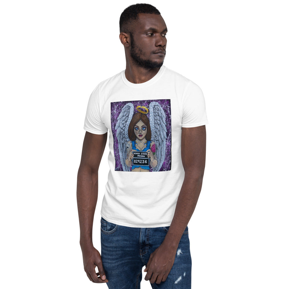 "Bad angel" prison art Print on Demand Charles Reed Walters Short Sleeves T-Shirt Small