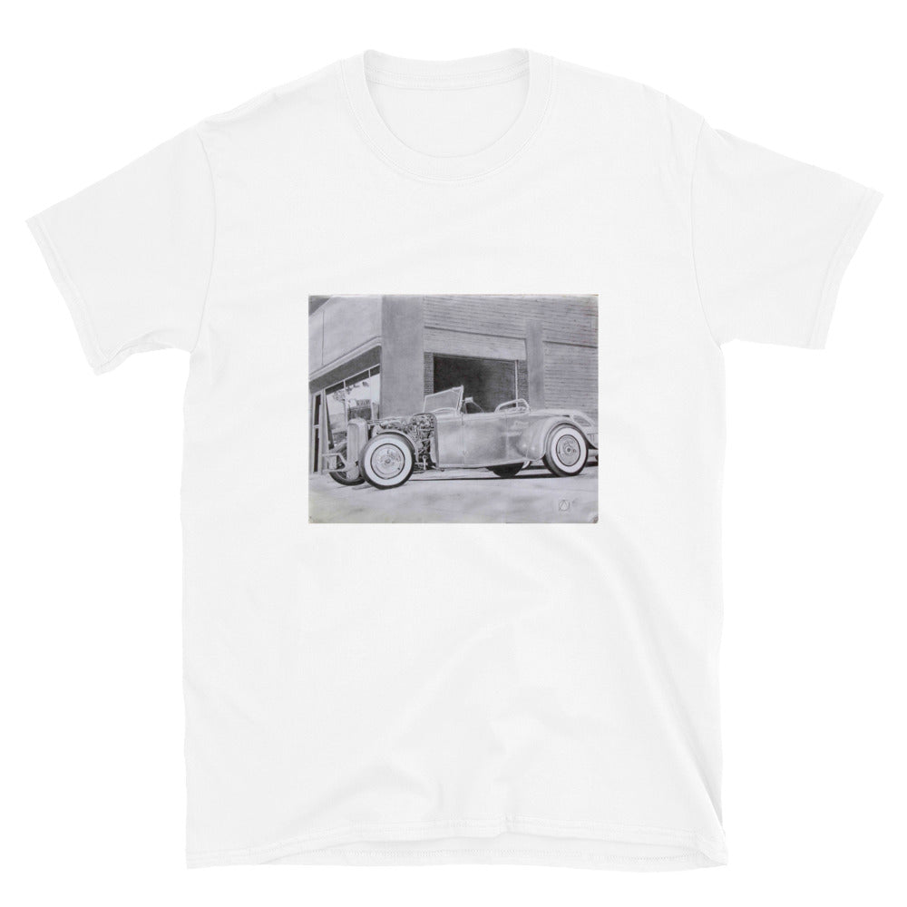 "Hot Rod" prison art Print on Demand Claude Johnson Short Sleeves T-Shirt Small