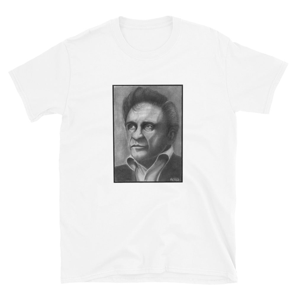 "Johnny Cash" prison art Print on Demand Christopher Sullivan Short Sleeves T-Shirt Small