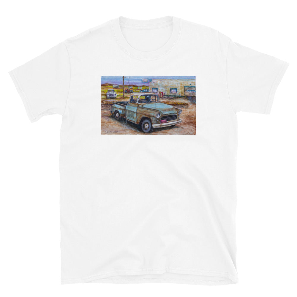 "Old truck" prison art Print on Demand Clyde S. Thompson Short Sleeves T-Shirt Small